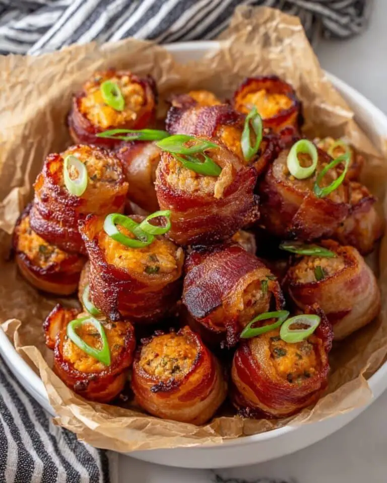 Pig Shots: Savory Bacon-Wrapped Sausage Bites with Cheesy Filling Recipe