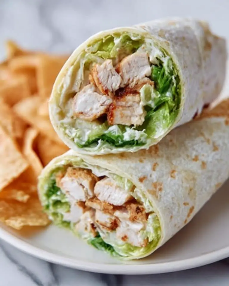 Easy Chicken Caesar Wraps Recipe