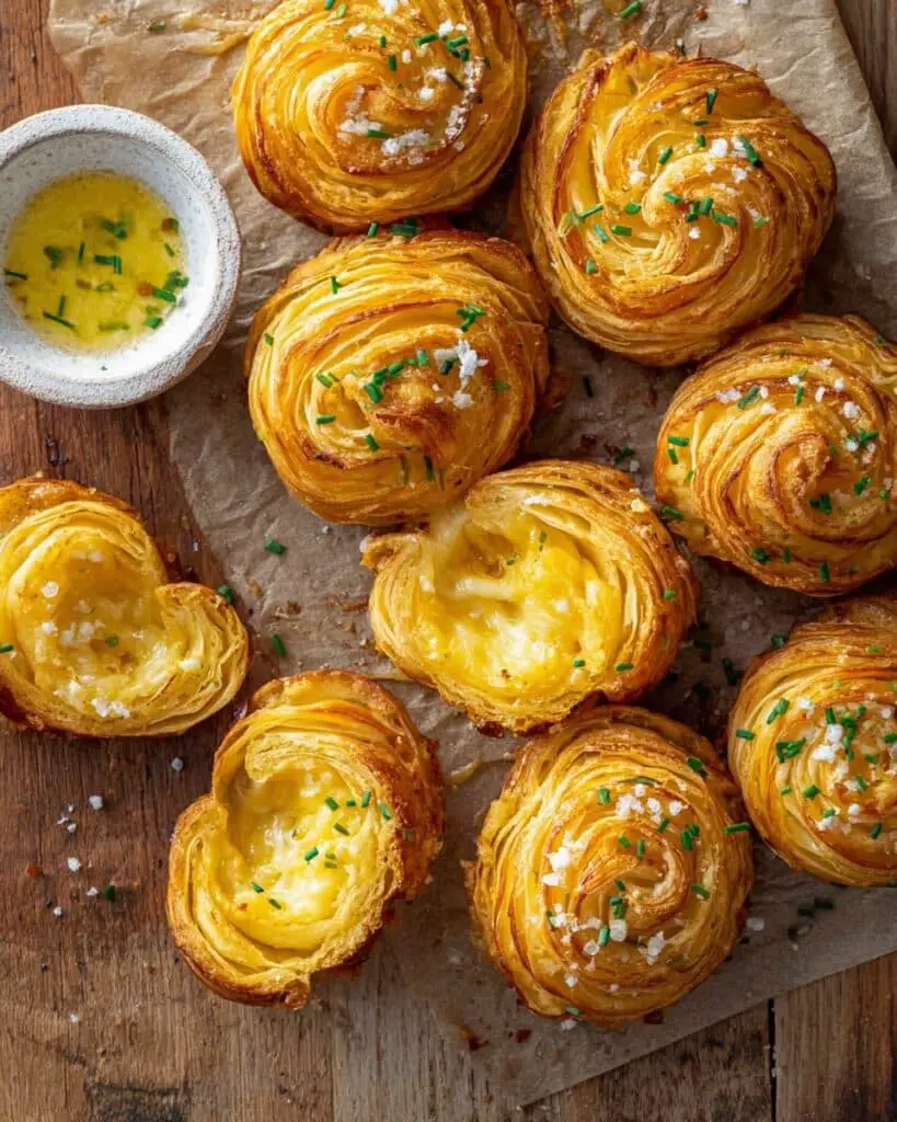 Cheesy Garlic Cruffins Recipe