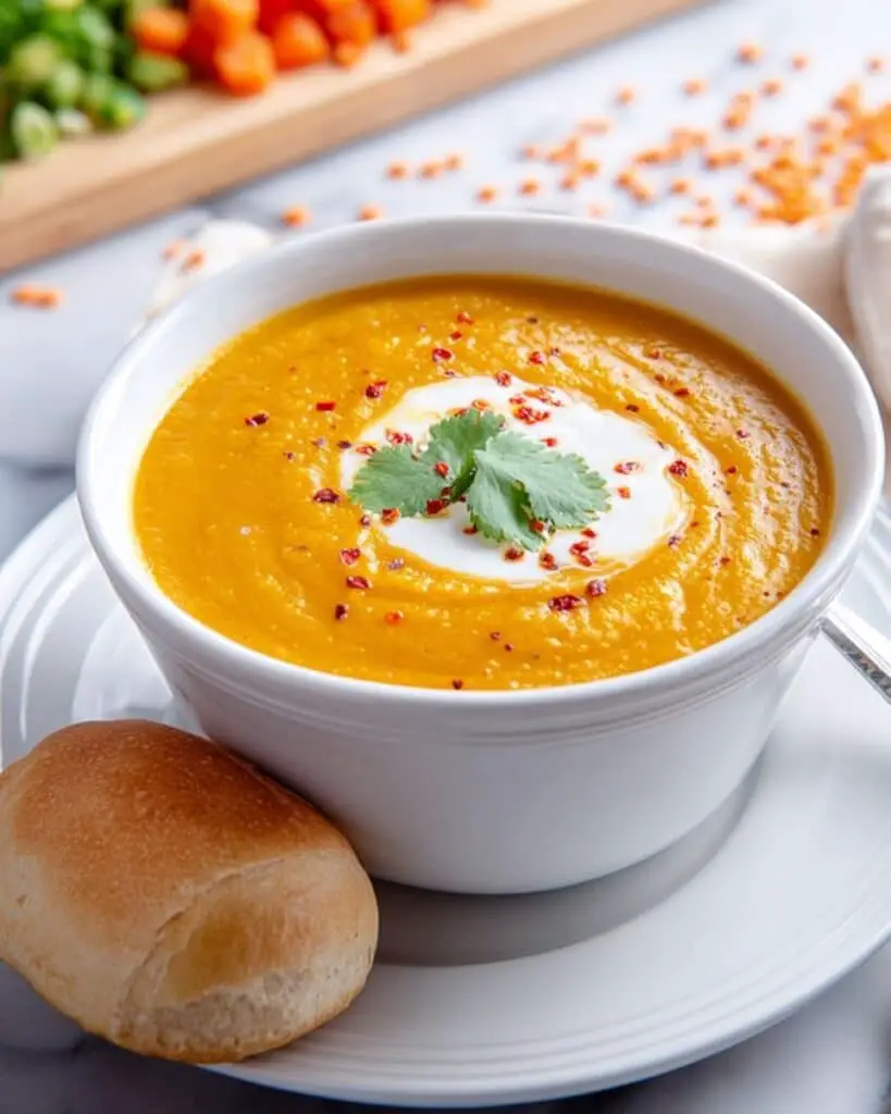 Creamy Carrot and Lentil Soup Recipe