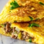 Savory Omelette with Crispy Beef Recipe