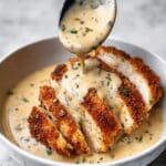 Parmesan Crusted Chicken with Creamy Garlic Sauce Recipe