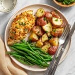 Crispy Parmesan Crusted Sheet Pan Chicken Recipe