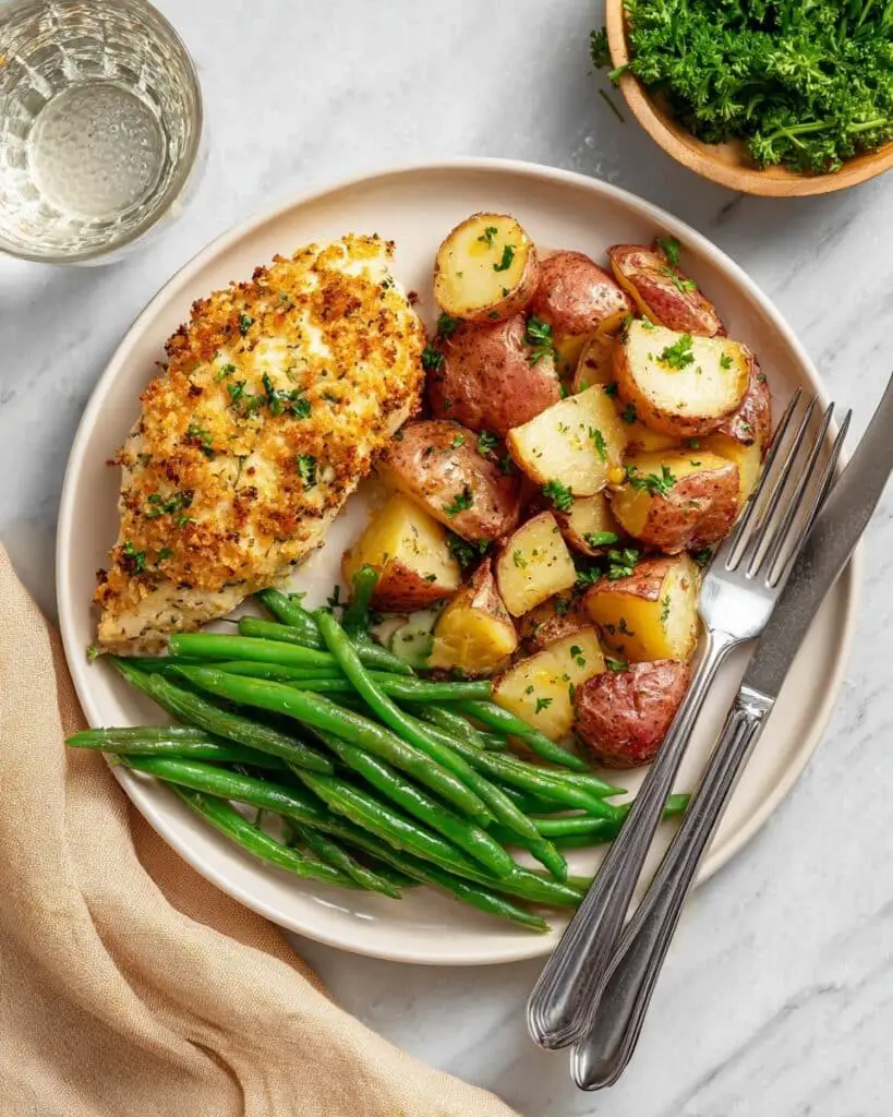Crispy Parmesan Crusted Sheet Pan Chicken Recipe
