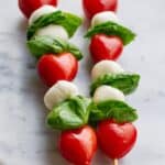 Heart-Shaped Valentine’s Caprese Skewers Recipe