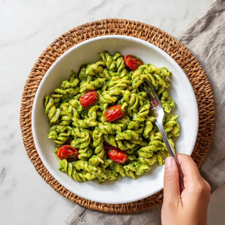 Veggie Pesto Pasta With Chickpeas Recipe