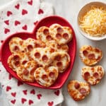Mini Heart Shaped Pizzas Recipe