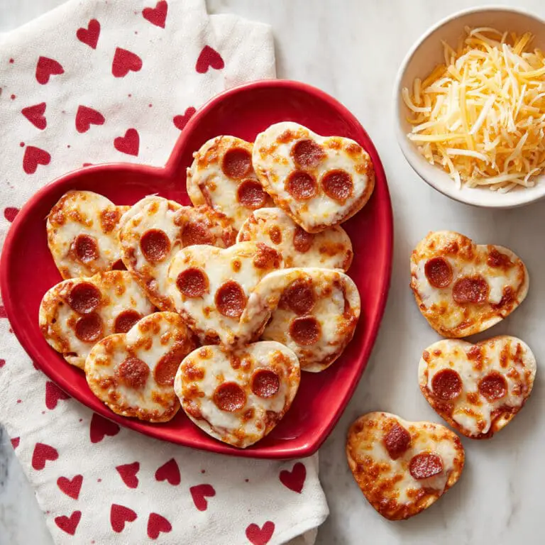 Mini Heart Shaped Pizzas Recipe