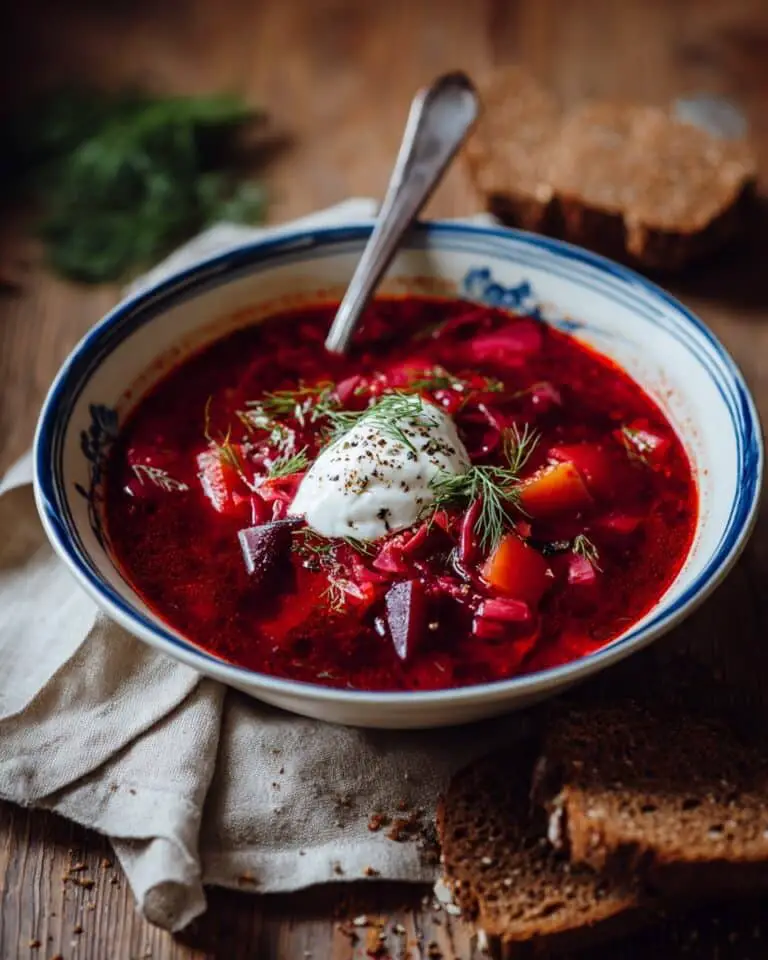Easy Vegetarian Borscht Soup Recipe