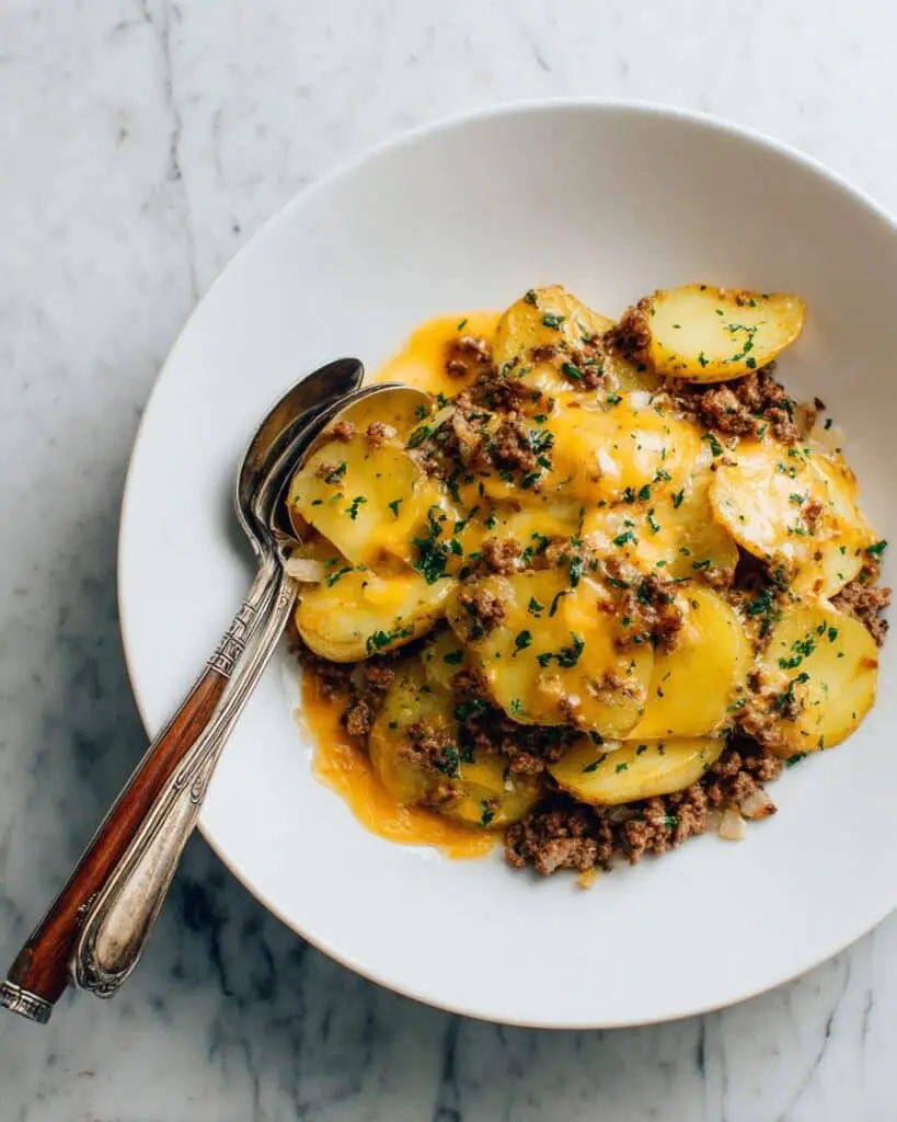 Slow Cooker Cheesy Beef and Potatoes Recipe