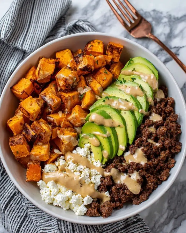 Cottage Cheese Sweet Potato Beef Bowl Recipe