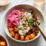 Street Corn Beef and Sweet Potato Bowls Recipe