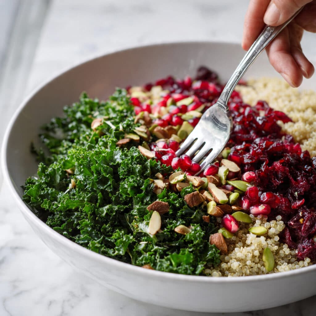 Cranberry Kale Quinoa Salad Recipe
