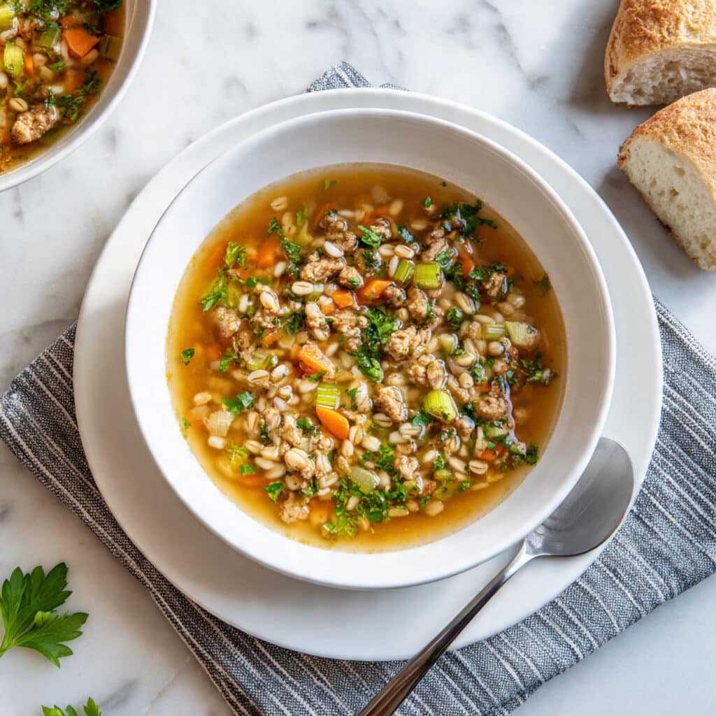 Chunky Beef and Barley Soup Recipe