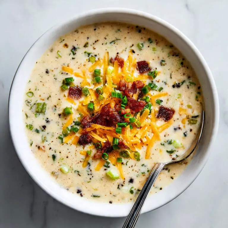 Beef & Smoked Cheddar Potato Soup Recipe