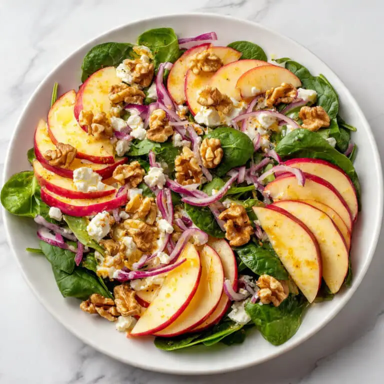 Fall Arugula Salad with Apples, Walnuts & Cinnamon Roasted Chickpeas Recipe