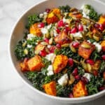 Vegan Fall Harvest Salad with Kale and Roasted Pumpkin Recipe