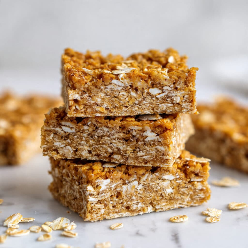 Crispy Peanut Butter Oatmeal Bars Recipe