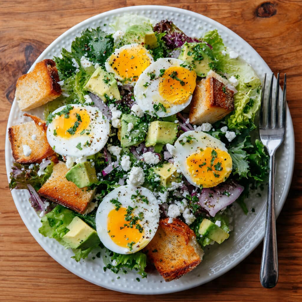 Barley Breakfast Salad with Avocado and Egg Recipe