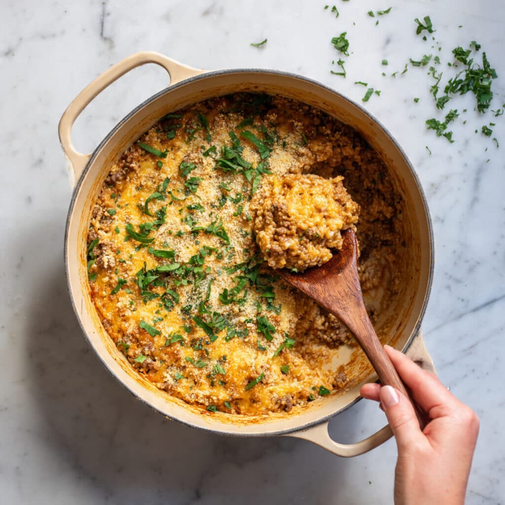 Beef and Cauliflower Rice Casserole Recipe