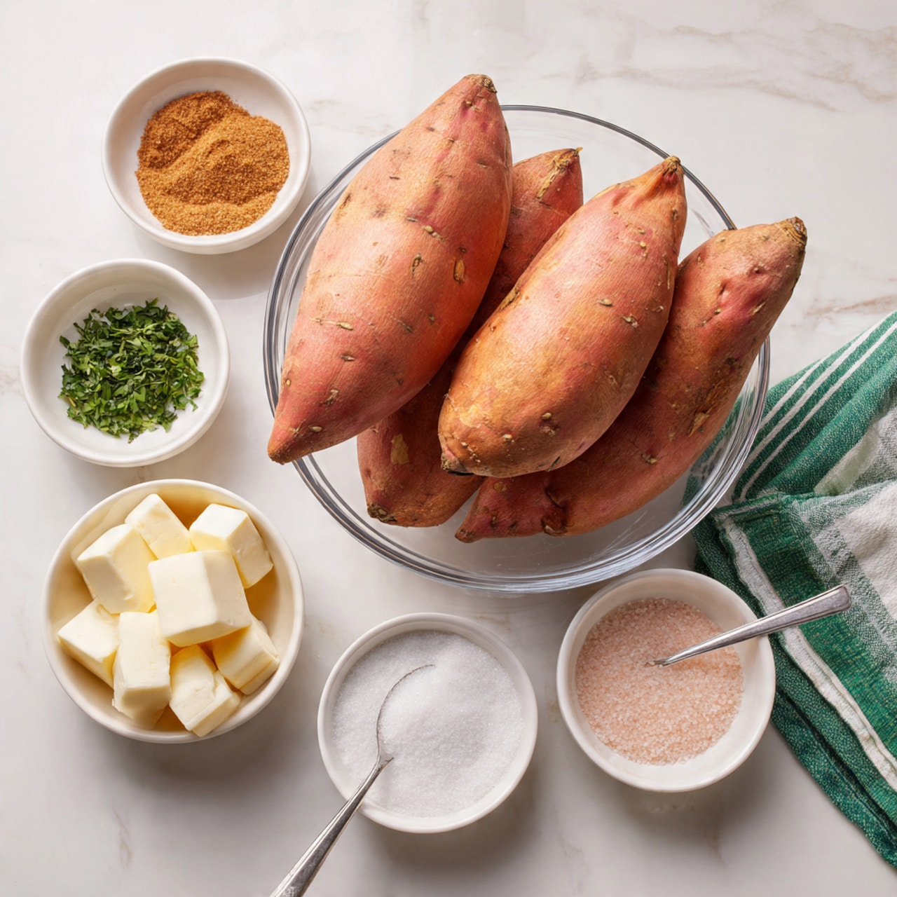 The image shows a white bowl filled with a fresh green salad on a white marbled surface. The salad has several layers, starting with a base of chopped leafy greens that are bright and fresh. Mixed throughout are small white chunks of cheese scattered evenly, adding a soft texture. There are also crunchy-looking pecan halves spread across the salad, adding a brown color contrast. Small dark red dried cranberries are also mixed in, adding a pop of color and texture. On the side of the bowl, a wooden fork rests with a woman's hand gently holding it. The overall look is fresh, colorful, and healthy. photo taken with an iphone --ar 4:5 --v 7