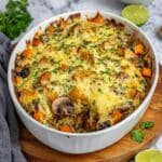 Cheesy Nacho Casserole with Ground Beef and Classic Toppings Recipe