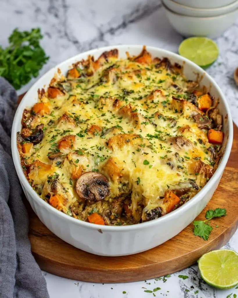 Cheesy Nacho Casserole with Ground Beef and Classic Toppings Recipe