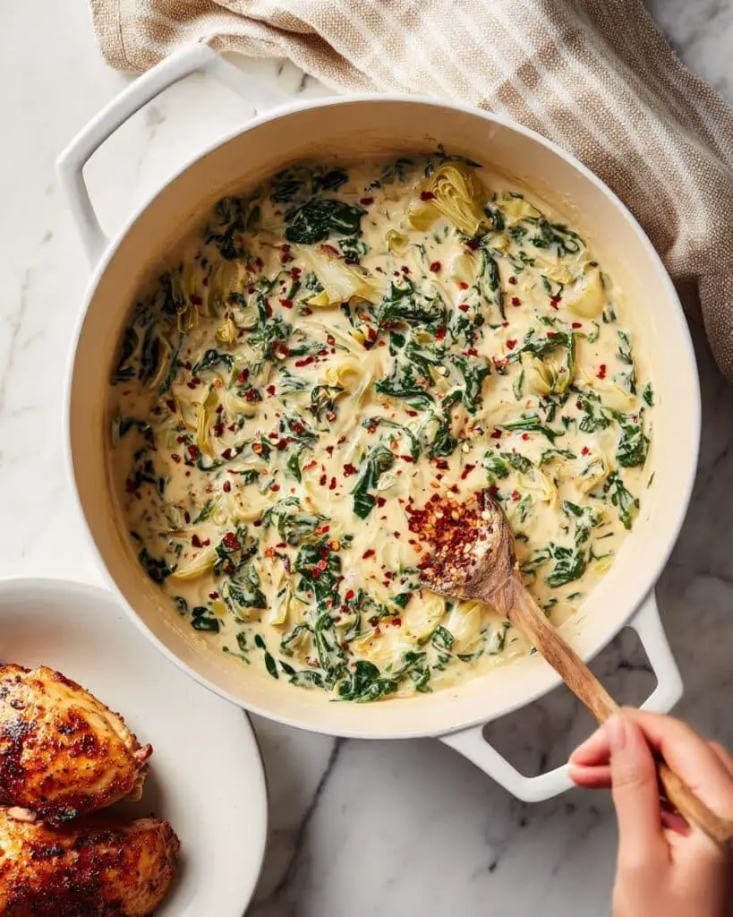 Creamy Spinach and Artichoke Chicken Recipe