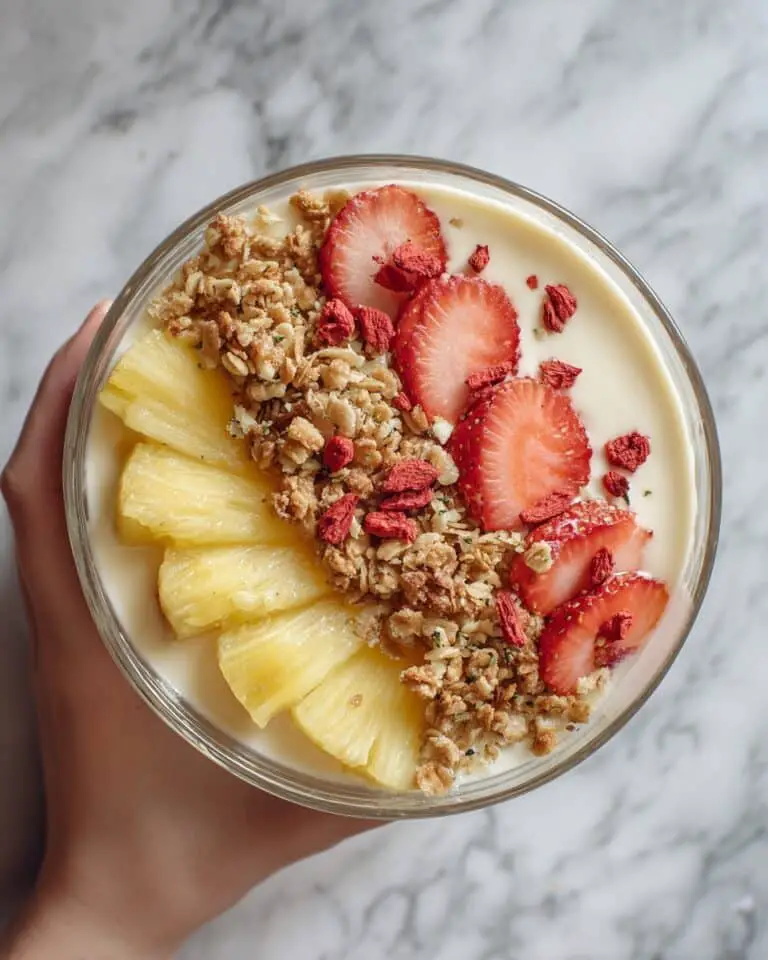 Barley Smoothie Bowl with Fruits and Yogurt Recipe
