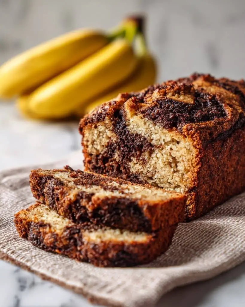Nutella Swirled Banana Bread Recipe