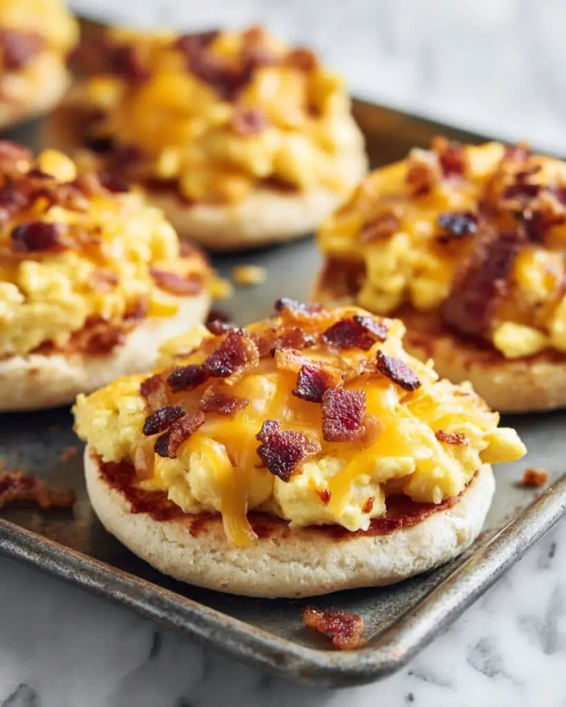 Easy English Muffin Breakfast Pizzas Recipe