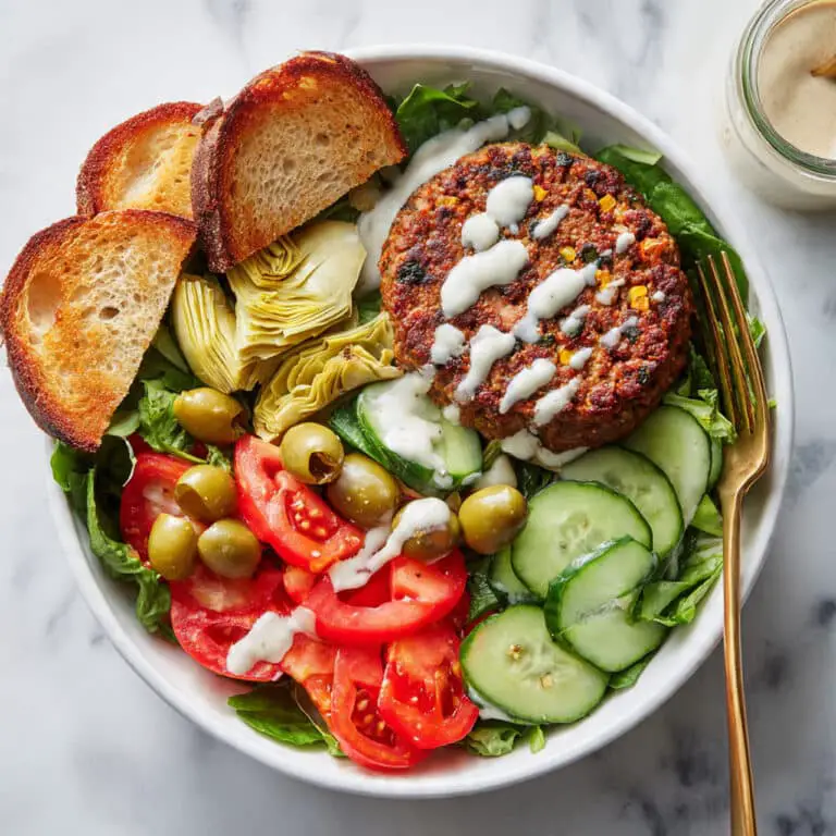 Mediterranean Burger Bowl Recipe