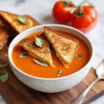 Tomato Soup With Grilled Cheese Croutons Recipe