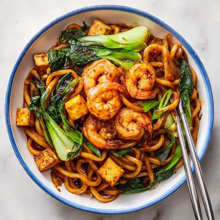 Asian Saucy Shrimp Udon Noodles in 15 Minutes Recipe