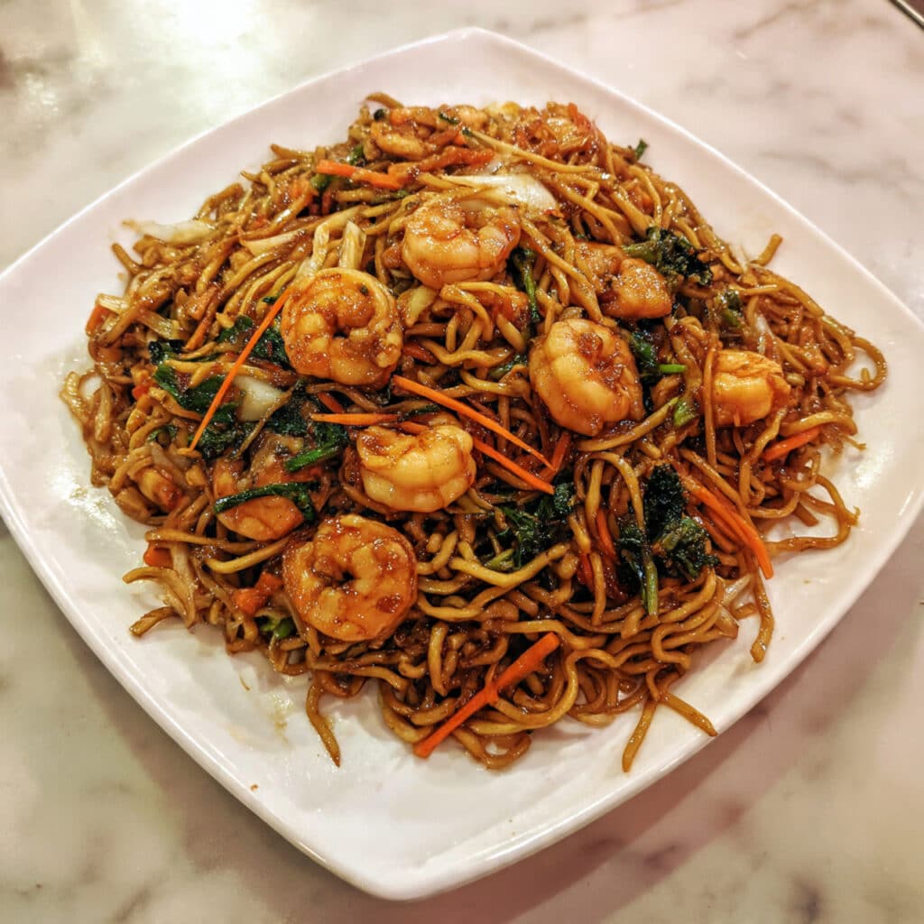 Fragrant Shrimp Scallion Oil Lo Mein Recipe