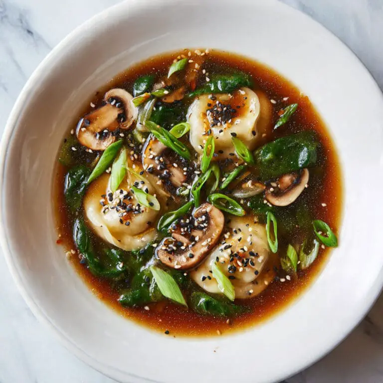Potsticker Soup with Mushrooms & Bok Choy Recipe