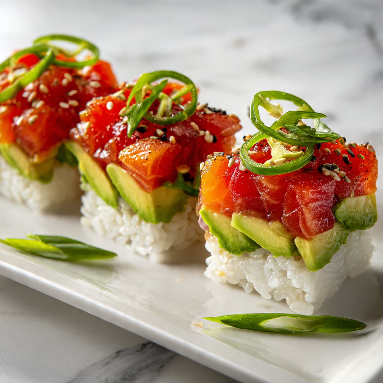 Spicy Tuna and Avo Crispy Rice Bites – Flavorful Appetizer