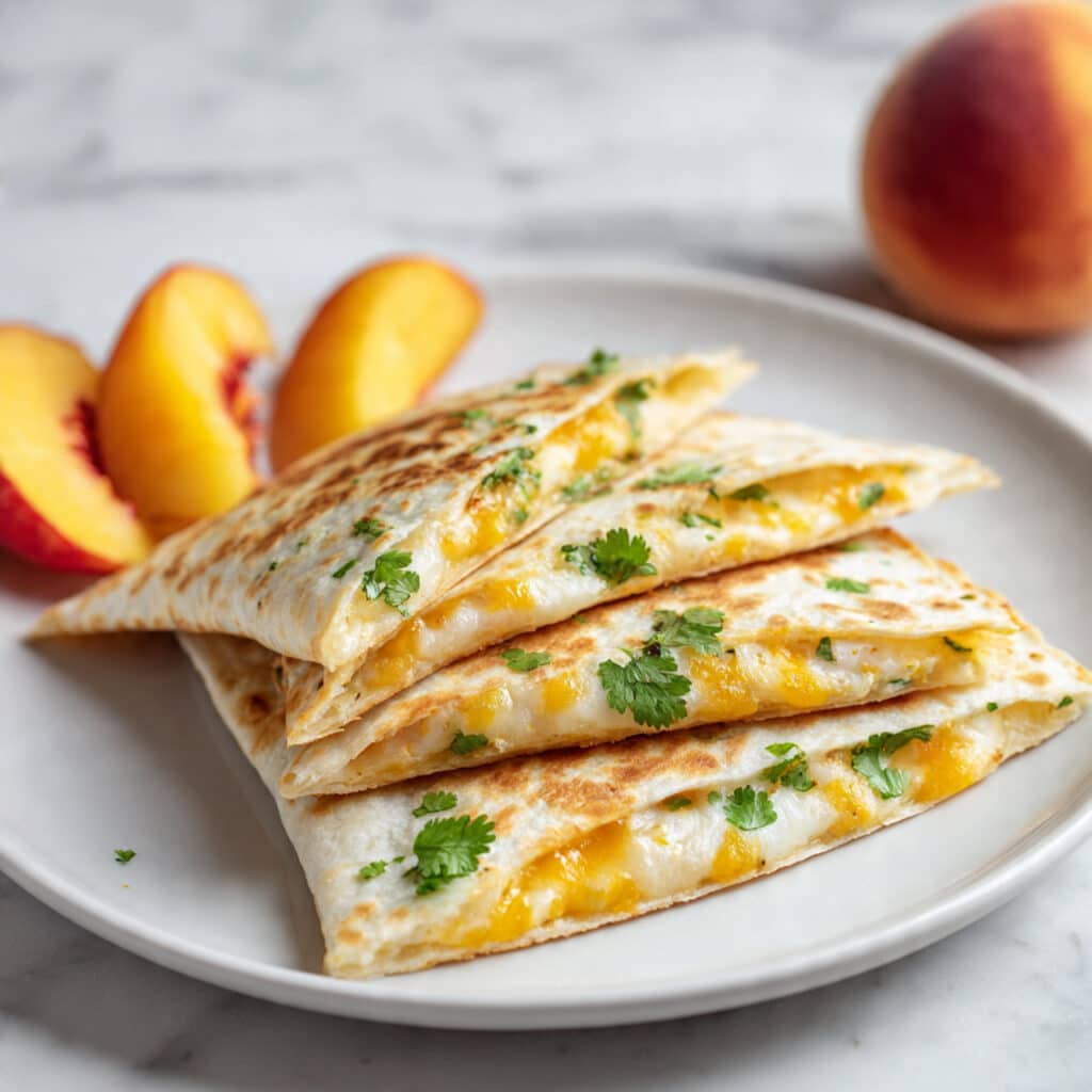 Sweet and Savory Peach Quesadillas Recipe