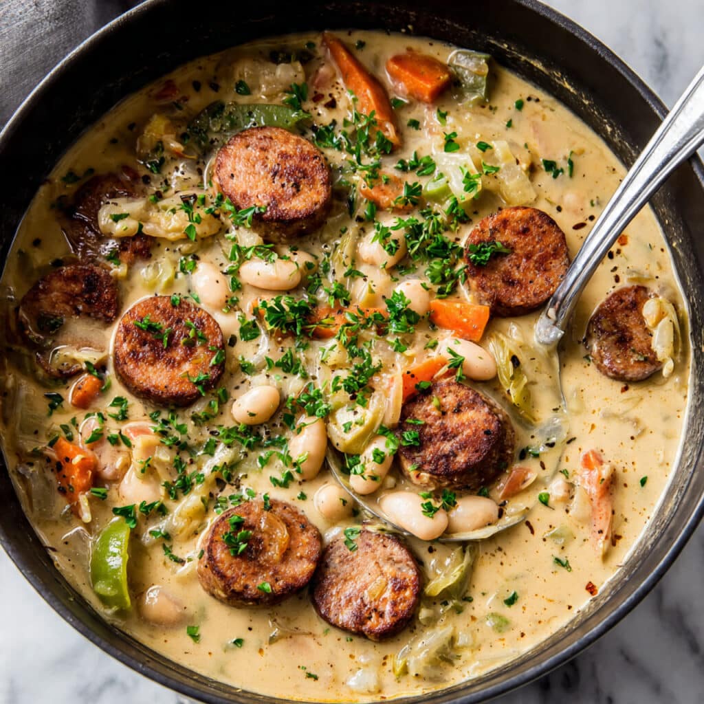 Creamy Sausage and Bean Soup Recipe