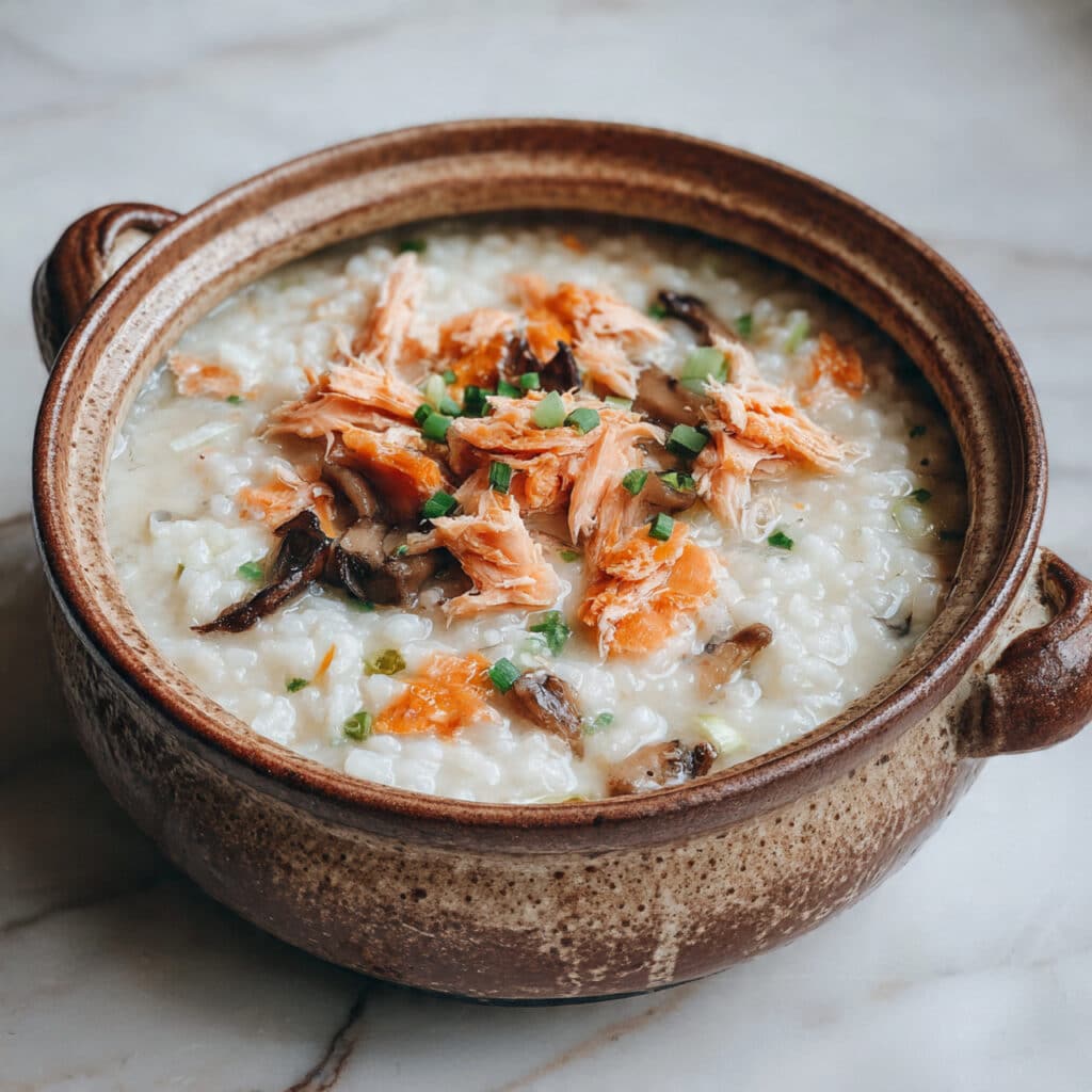 Salmon & Shiitake Mushroom Congee: Nutritious & Flavorful Recipe