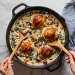 Garlic Butter Chicken with Spinach and Bacon Recipe