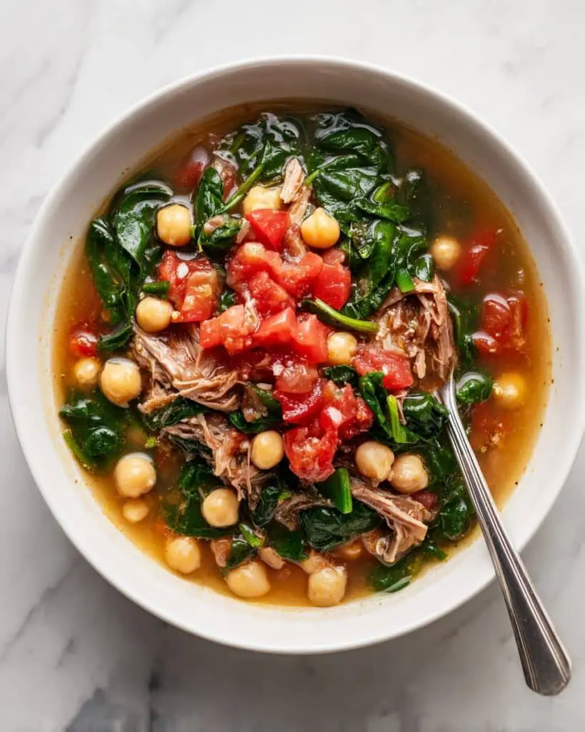 Hearty Chicken and Chickpea Soup with Warm Spices Recipe