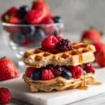 Peanut Butter & Berries Waffle Sandwich Recipe