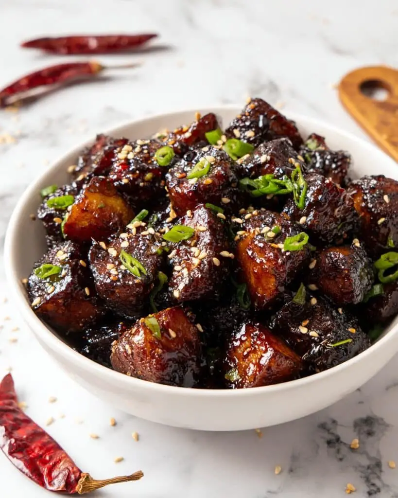 Crispy Asian Potatoes with Savory Soy Garlic Glaze Recipe