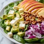 Fall Arugula Salad with Apples, Walnuts & Cinnamon Roasted Chickpeas Recipe