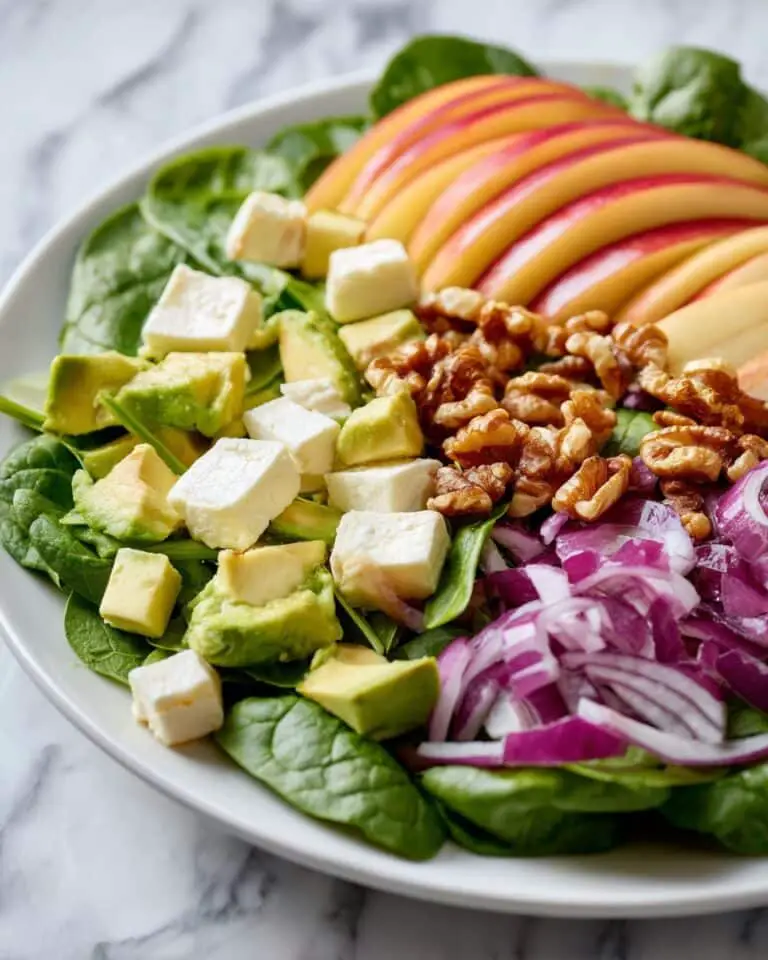 Fall Arugula Salad with Apples, Walnuts & Cinnamon Roasted Chickpeas Recipe