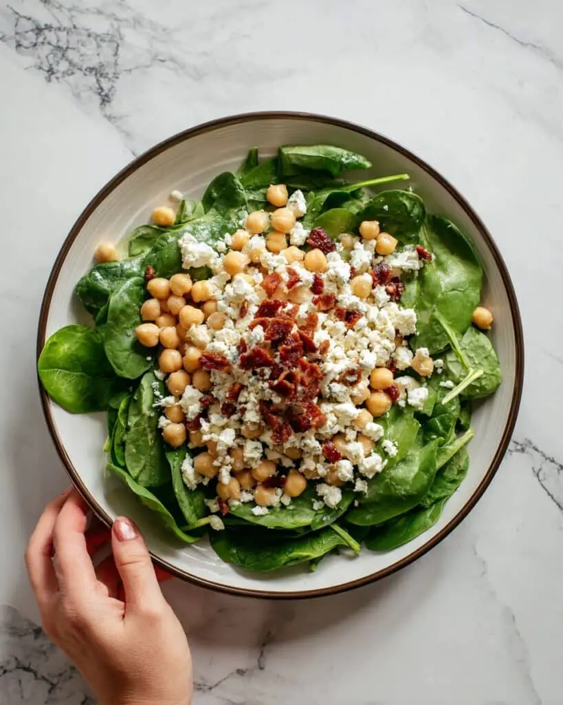 Warm Spinach and Sautéed Mushroom Salad Recipe