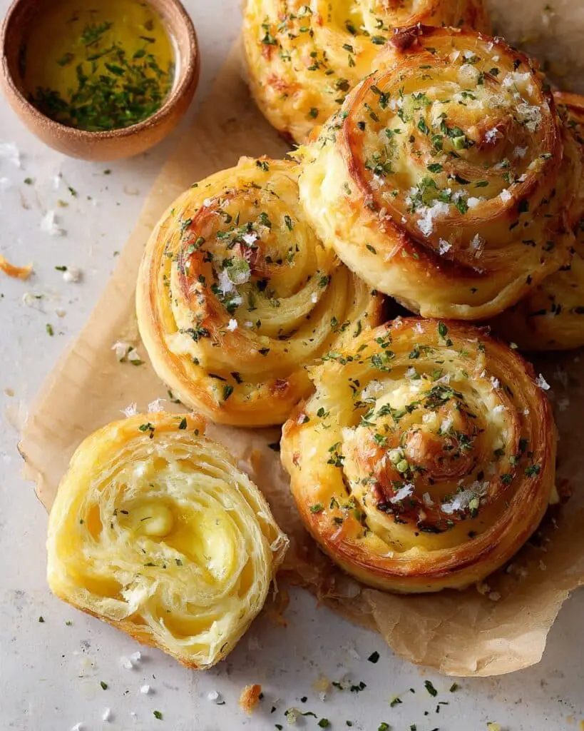 Cheesy Garlic Cruffin Recipe