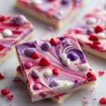 Pink Chocolate Bark with Hearts and Sprinkles Recipe