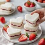 Heart-Shaped Strawberry Cream Icebox Sandwiches Recipe